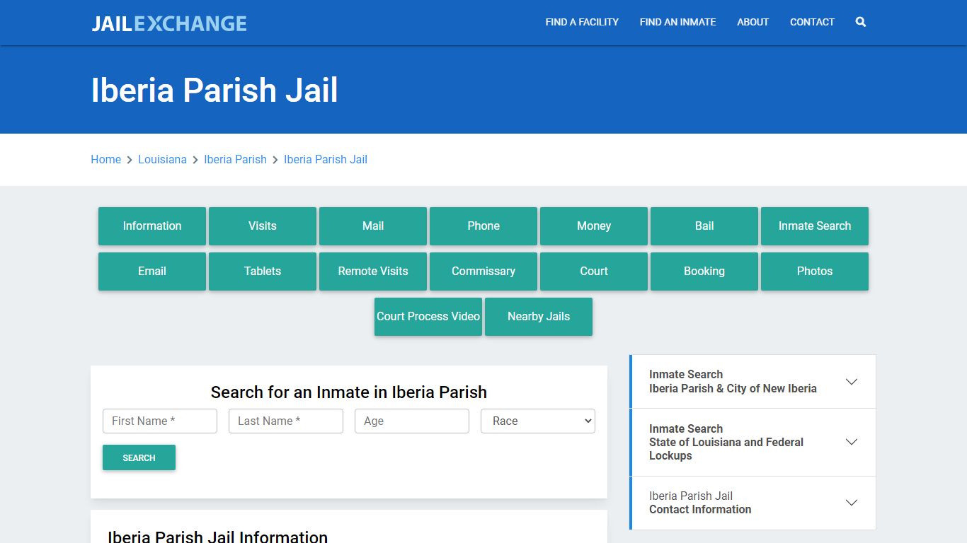 Iberia Parish Jail Roster Lookup, LA, Inmate Search - Jail Exchange